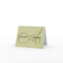 "A" monogram notecard - personalize first names