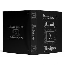 A Monogram Recipe Book Vinyl Binders