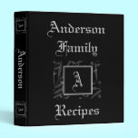 A Monogram Recipe Book binders