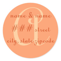 "A" monogram return address label - perzonalize stickers by rubymonkey "A" monogram return address label - perzonalize stickers