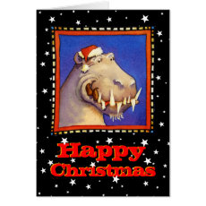 A Monster Ate Santa Funny Custom Christmas Card