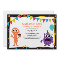 A Monster Bash Kids Birthday Invitation