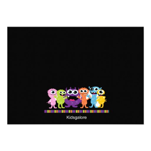 A Monster Bash Kids Birthday Invitation