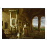 A monument to Augustus, in a grotto with Greeting Card