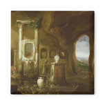 A monument to Augustus, in a grotto with Refrigerator Magnets
