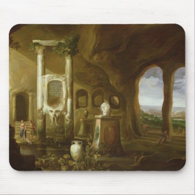 A monument to Augustus, in a grotto with Mousepad by bridgemanart