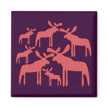 A moose family magnets