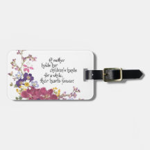 A Mother holds a child's heart Luggage Tags