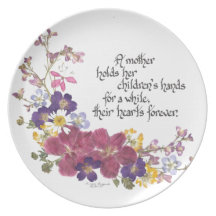 A Mother holds a child's heart Party Plates