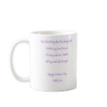 A Mother's Day Coffee Mug With A Poem