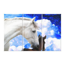 A MOTHER'S LOVE Wrapped Canvas Print