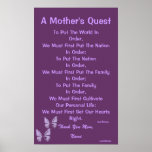 A Mother's Quest Poster-Customize