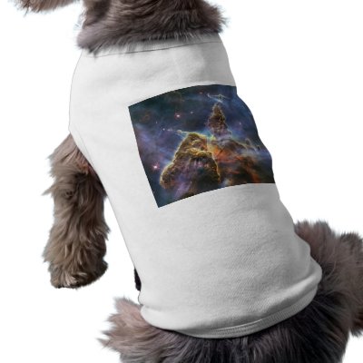A mountain of dust and gas in the Carina Nebula Dog T-shirt by space_gallery