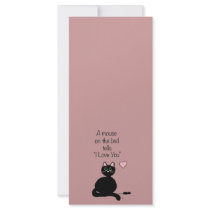 A Mouse on the Bed Full Color Rack Card