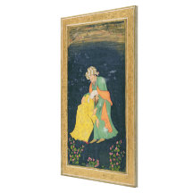 A Mullah bowing down to a man in Iranian dress who Stretched Canvas Prints