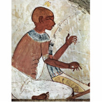 A Mural Of A Blind Musician Playing A Harp From Th Acrylic Cut Out