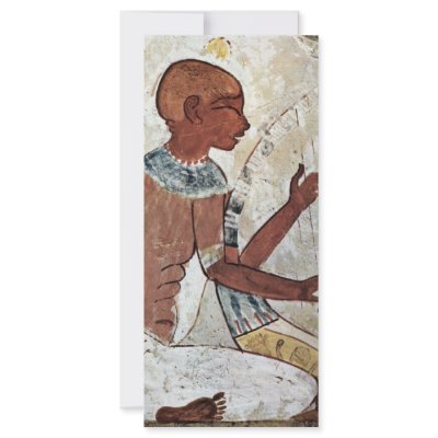 A Mural Of A Blind Musician Playing A Harp From Th Rack Card by Artcollection