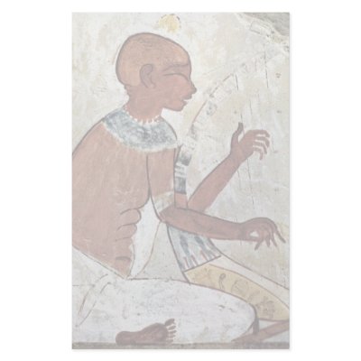 A Mural Of A Blind Musician Playing A Harp From Th Custom Stationery by Artcollection