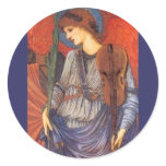A Musical Angel Round Stickers