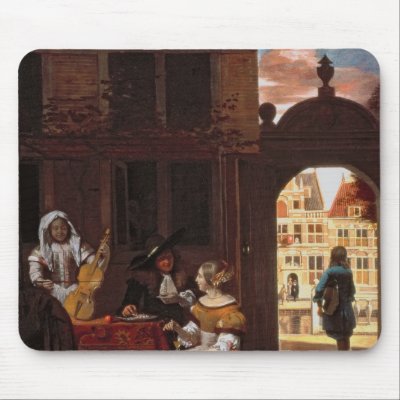 A Musical Party, 1677 Mousepad by bridgemanart