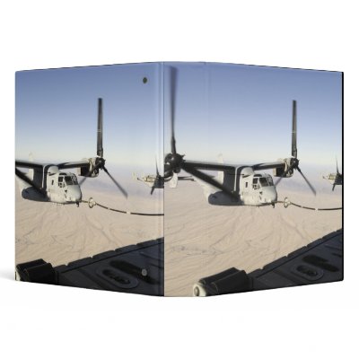 A MV-22 Osprey refuels midflight 3 Ring Binder by stocktrek