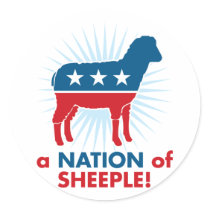 A Nation of Sheeple stickers