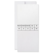 A negative personalized rack card