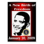 A NEW BIRTH OF FREEDOM Obama Inauguration Day Greeting Cards