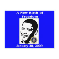 A NEW BIRTH OF FREEDOM Obama Inauguration Day postcards by Obama_Keepsakes A NEW BIRTH OF FREEDOM Obama Inauguration Day postcards