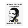 A NEW BIRTH OF FREEDOM Obama Inauguration Day Postcards