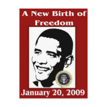 A NEW BIRTH OF FREEDOM Obama Inauguration Day postcards by Obama_Keepsakes A NEW BIRTH OF FREEDOM Obama Inauguration Day postcards
