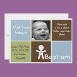 a new heart baptism baby boy invitation