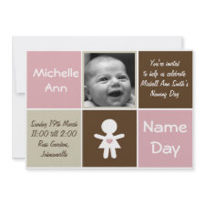 a new heart name day girl invitation invitation