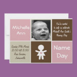 a new heart name day girl invitation