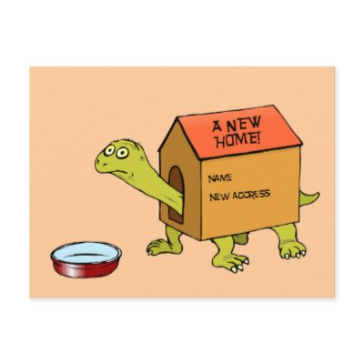 A new home post card by magnetic