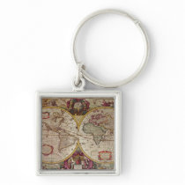 A New Land and Water Map of the Entire Earth Key Chains