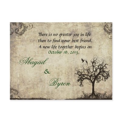A New Life Begins Today R.S.V.P  Postcard
