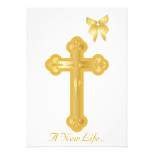 A New Life Christening Invitation-Customize