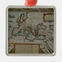 A New Map of the Roman Empire Christmas Tree Ornament