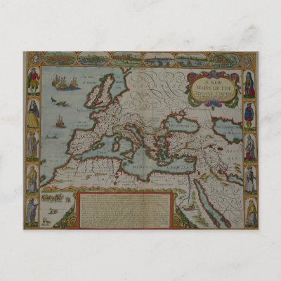 A New Map of the Roman Empire Post Card
