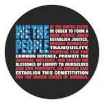 A New Twist on Old Glory Round Stickers