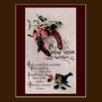 A New Year Wish postcards