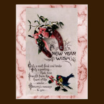A New Year Wish postcards