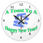 A New Year's Toast Wall Clock