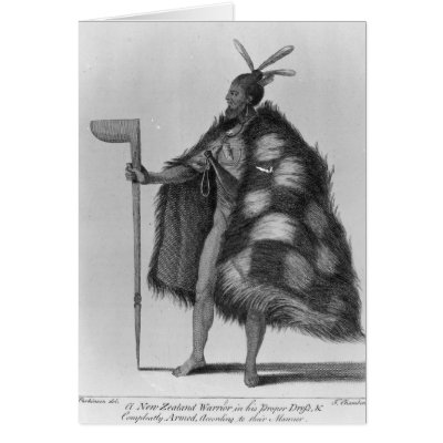 A New Zealand warrior Greeting Card by bridgemanart