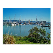 A nice spring day at the Emeryville Marina postcar Post Card