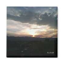 A nice sunset refrigerator magnets