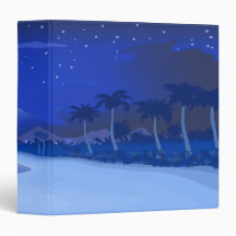 a night at the beach notebook 3 ring binder