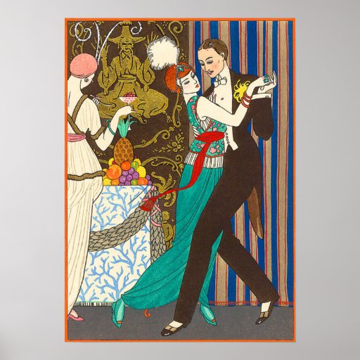 A Night in Decadent Paris Art Deco Poster Zazzle