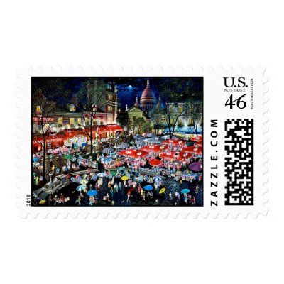 A Night Montmarte, Alexander Chen Stamps by Artman22